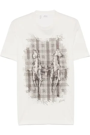 BRIONI T-shirt à imprimé graphique