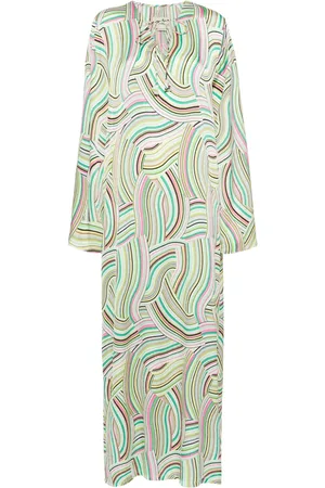 Bambah Caftan à rayures géométriques