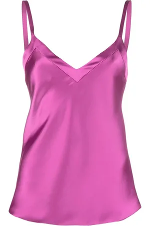 BLANCA Haut en satin à col v