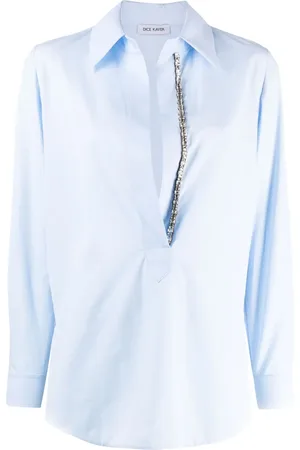 DICE KAYEK Chemise en coton à ornements en cristal