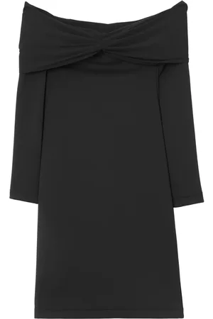 Burberry Robe froncée à épaules dénudées