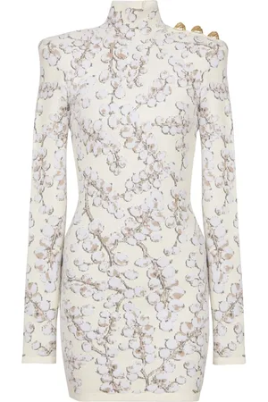 Balmain Robe courte à motif en jacquard