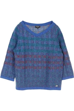 CHANEL T-shirt en maille à carreaux (1986-1988)