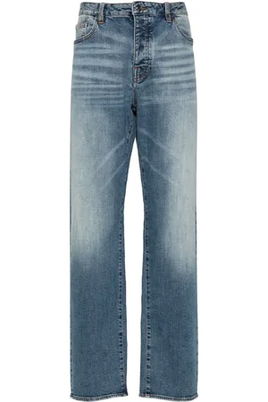 Armani Exchange Jean droit à logo brodé