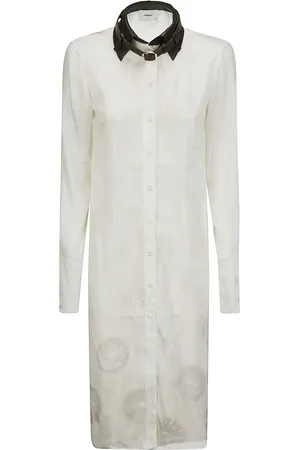 COPERNI Robe en soie à col contrastant