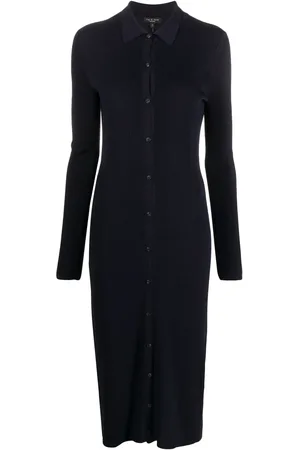 RAG&BONE Robe-chemise en maille à chevrons