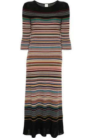 Paul Smith Robe Signature Stripe à coupe mi-longue