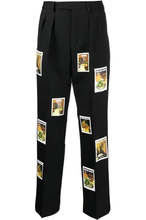 DENIM TEARS Pantalon en laine à imprimé graphique