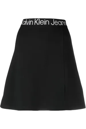 Calvin Klein Jupe droite à taille logo