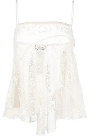 Dsquared2 Haut bustier en broderie anglaise