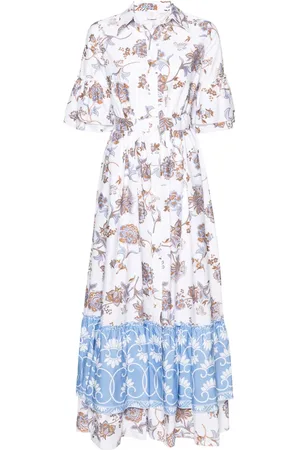 ELEVENTY Robe-chemise longue à fleurs