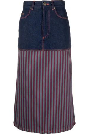 Jean Paul Gaultier Jupe en jean à rayures (années 1990)