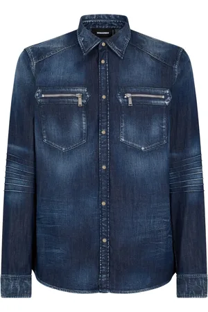 Dsquared2 Chemise en jean à poche zippée
