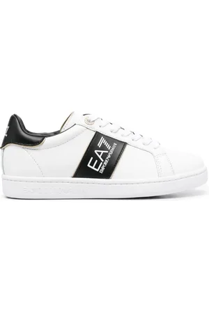 EA7 Baskets en cuir à logo imprimé