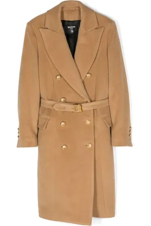Balmain Manteau en laine à boutonnière croisée