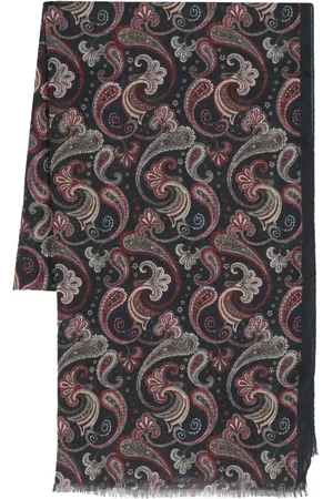 Kiton écharpe frangée à motif cachemire