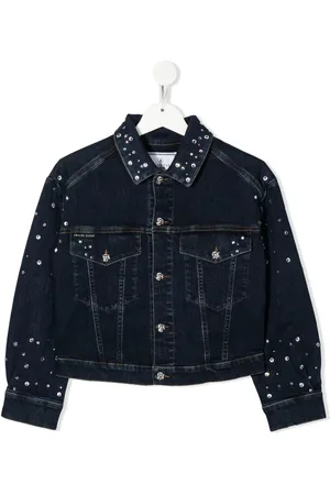 Philipp Plein Veste en jean à ornements en cristal