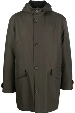 LISKA Manteau boutonné à capuche