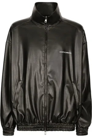 Dolce & Gabbana Veste bomber en cuir artificiel