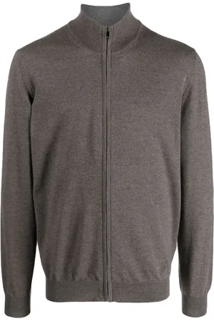 corneliani Cardigan en laine vierge à logo brodé