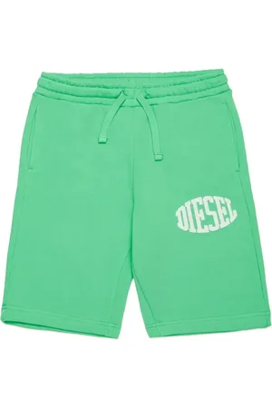 Diesel Short de sport en coton à logo imprimé