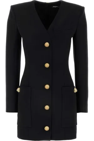 Balmain Robe courte à boutons embossés