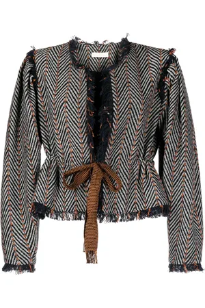 ULLA JOHNSON Veste en tweed Ames à chevrons