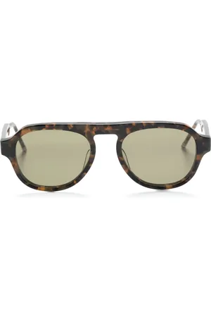 Thom Browne Lunettes de soleil à monture ronde