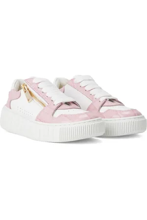 VERSACE Baskets en cuir à détail Greca