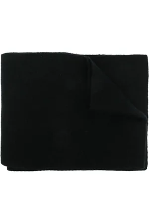 YVES SALOMON écharpe en maille à patch logo