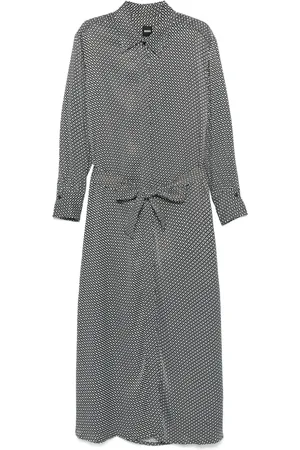 HUGO BOSS Robe mi-longue à motif monogrammé