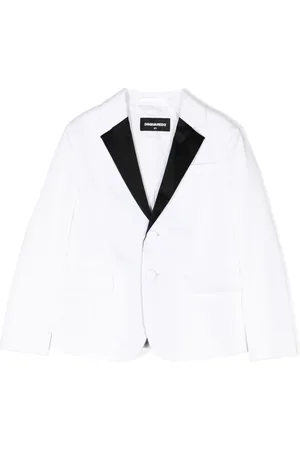 Dsquared2 Blazer en coton à revers crantés