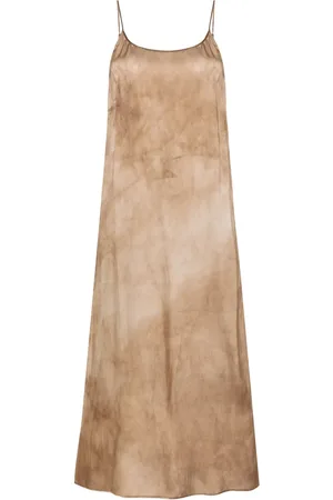 UMA WANG Robe mi-longue à imprimé abstrait