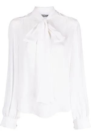 Moschino Blouse en soie à col lavallière