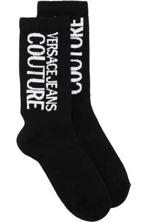 VERSACE Chaussettes à logo en intarsia