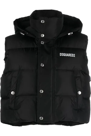 Dsquared2 Gilet crop à logo imprimé