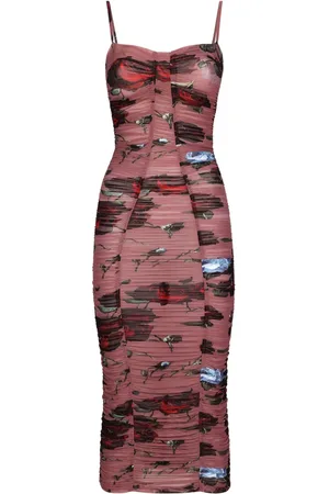 Dolce & Gabbana Robe courte froncée à fleurs