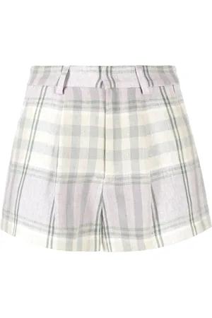 Marant Etoile Short en lin à carreaux