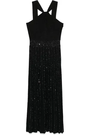 D.EXTERIOR Robe ornée de sequins à coupe longue