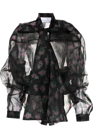 Natasha Zinko Chemise Pixel Flower à effet de transparence