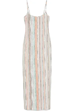 Missoni Robe rayée à effet métallisé