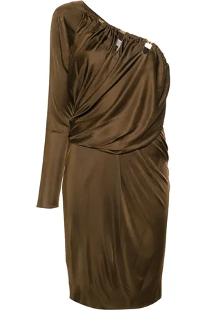 Puccini Robe mi-longue drapée à design asymétrique