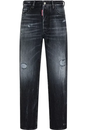 Dsquared2 Jean droit à finitions effilochées