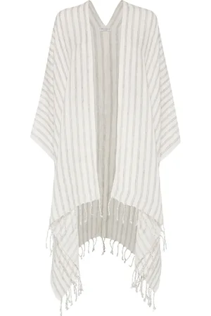 Brunello Cucinelli Poncho à rayures