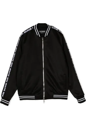 Balmain Veste bomber à bande logo