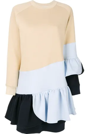 Ioana Ciolacu Robe volantée colour block
