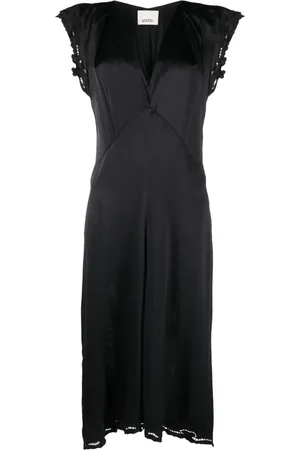 Isabel Marant Robe en satin Jordina à coupe mi-longue