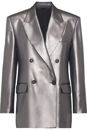 Brunello Cucinelli Blazer métallisé à boutonnière croisée