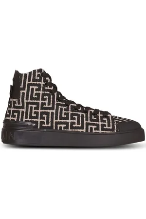 Balmain Baskets montantes à motif monogrammé