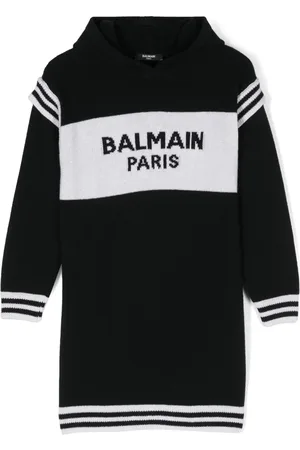 Balmain Robe à logo intarsia